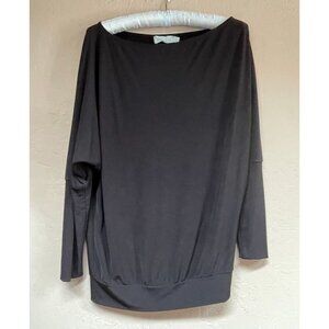 Veronica M. Womens Casual Solid Boat Neck Dolman Sleeve Top XS Black Stretch USA